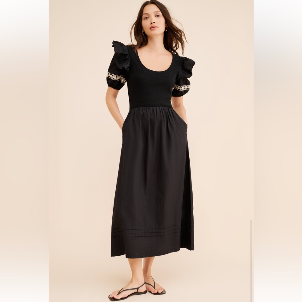 Cleobella Selma Black midi dress